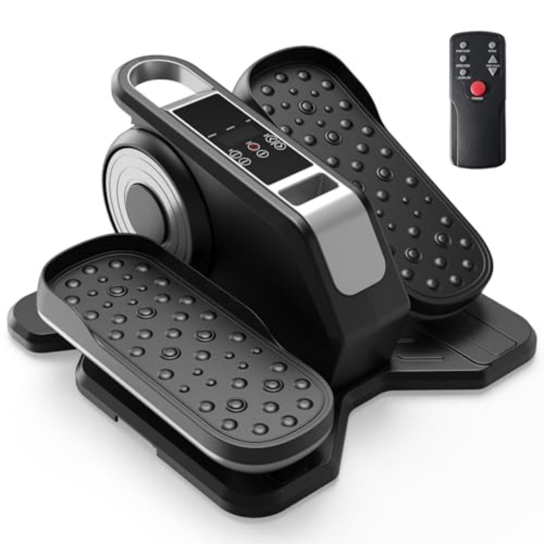 Under-Desk Elliptical Mini Pedal Exerciser with Adjustable Speed and LED Display