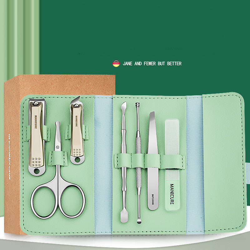 Stainless Steel Nail Clippers Set - 7-Piece Manicure Kit