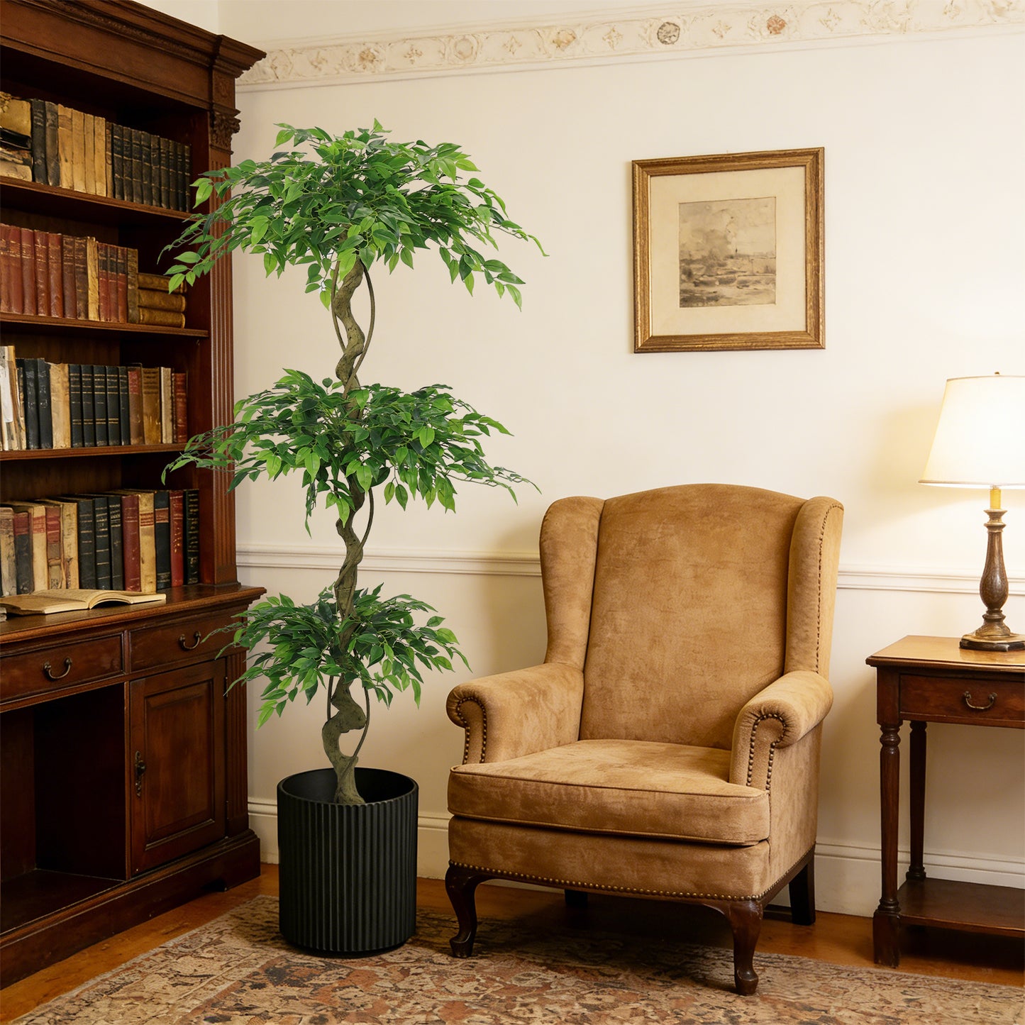 6FT Artificial Ficus Tree with Pot - Lifelike Green Decor
