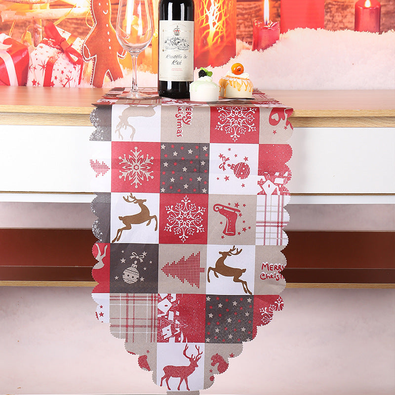 Christmas Decorations Printed Cloth Table Runner - Holiday Holiday Table Decor