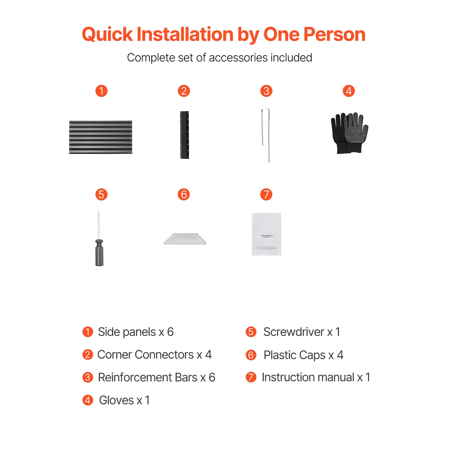 Metal Raised Garden Bed 6x3x2 ft Outdoor Planter Box for Vegetables Flowers Herbs