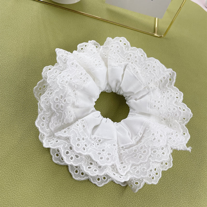 Trendy Lace Hair Ring Set - Handmade French Style Hair Accessories