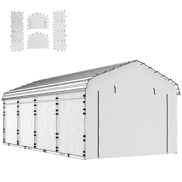 Carport Sidewall Panel Replacement - Fits 10' x 15' Carports