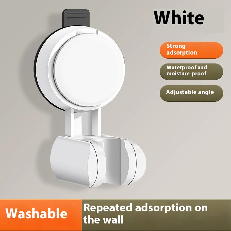Suction Cup Shower Bracket Fixed Bathroom Mount - Gun Gray, Silver, Black, White