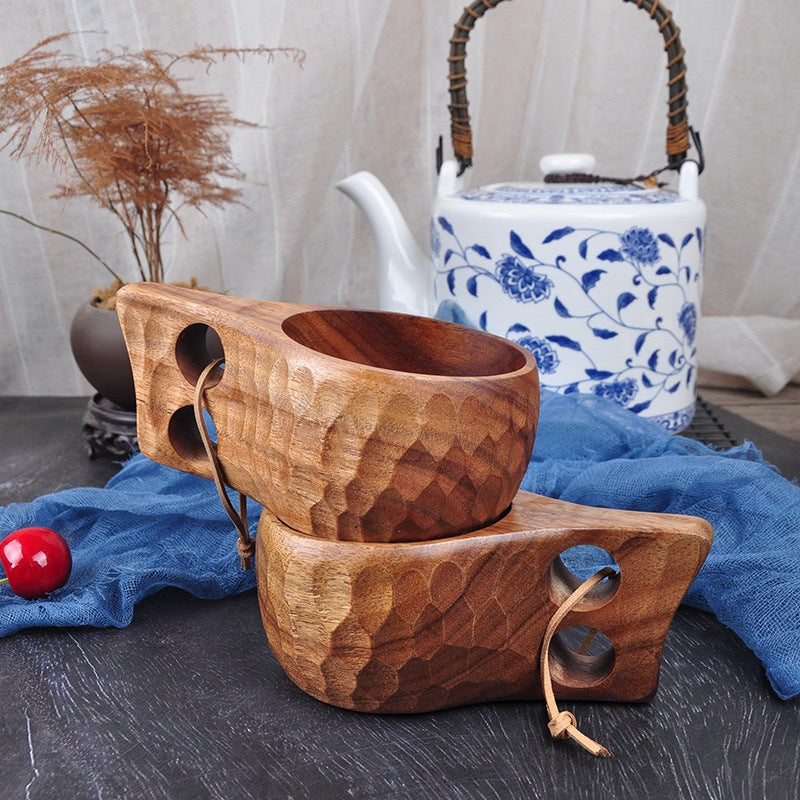 Wooden Water Cup Acacia Mangium Handcrafted Drinkware - Multiple Variants