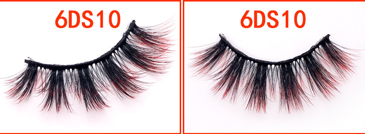 Gradient Color 6D Mink Fake Eyelashes with Variety Styles for Dramatic Eye Look