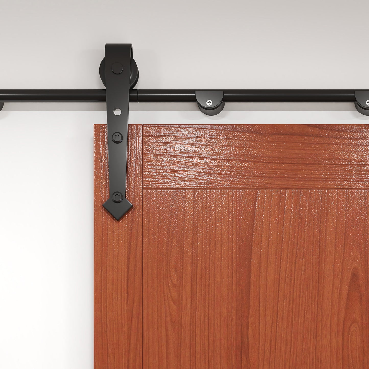 Heavy Duty Sliding Barn Door Hardware Kit 6FT Track for Interior & Exterior