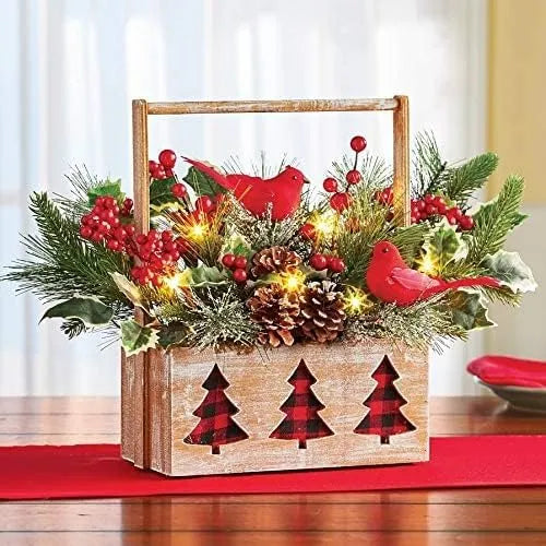 12 Pcs Red Cardinal Birds with Clips for Christmas Tree Decoration