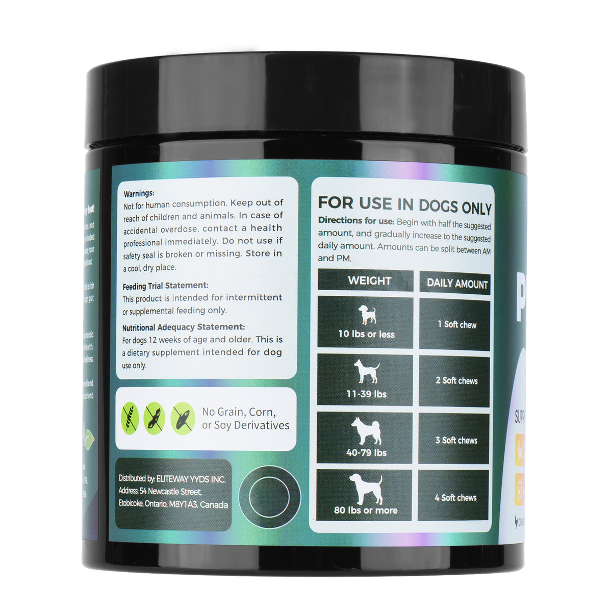 Probiotics for Dogs - Pet Digestive Supplements, 60 Capsules