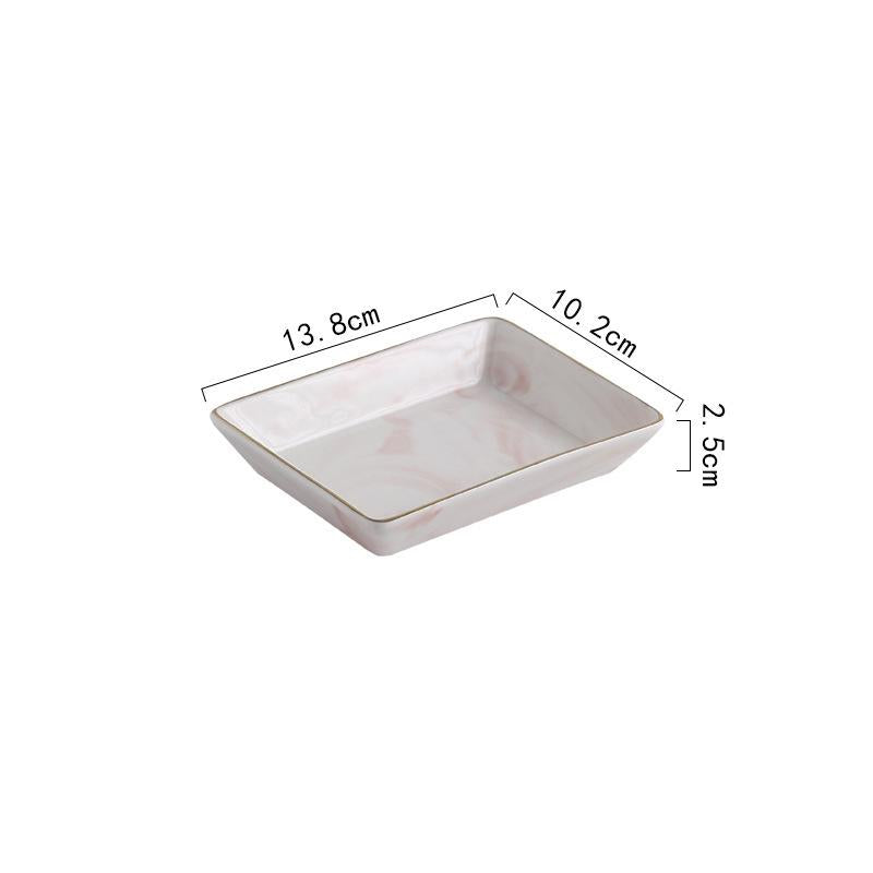 Marble Bathroom Tray Set with Cups and Bowls - Home Storage Organizer