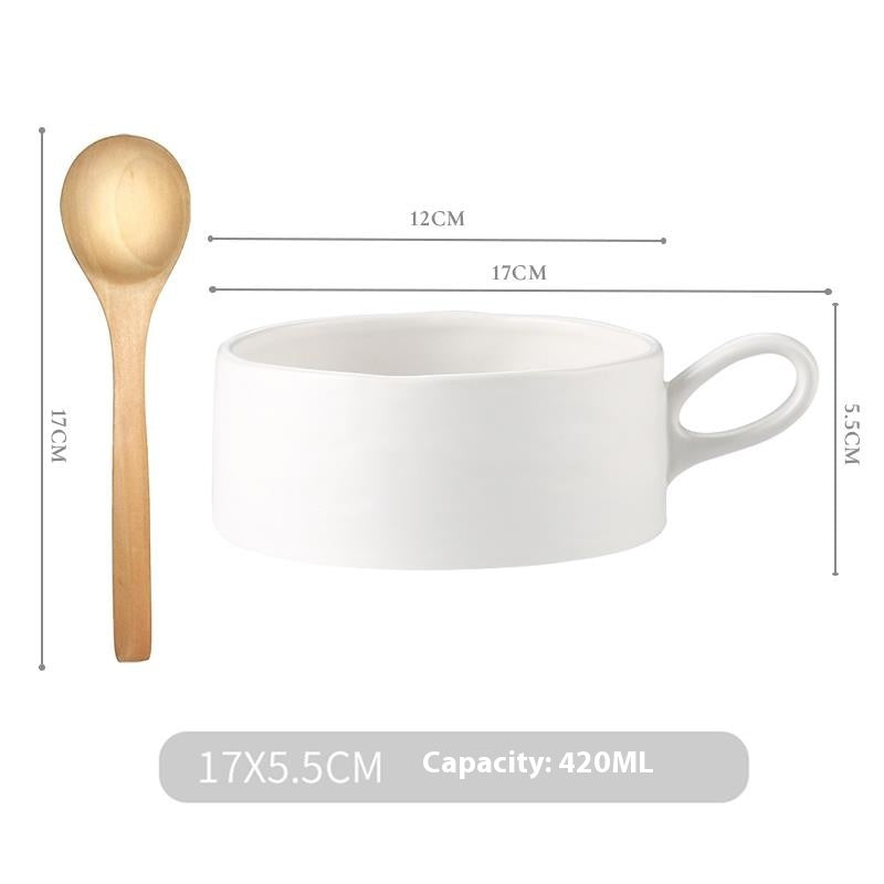 Ceramic Breakfast Cup Set - Multiple Colors, 4.7 Inch Porcelain Tableware