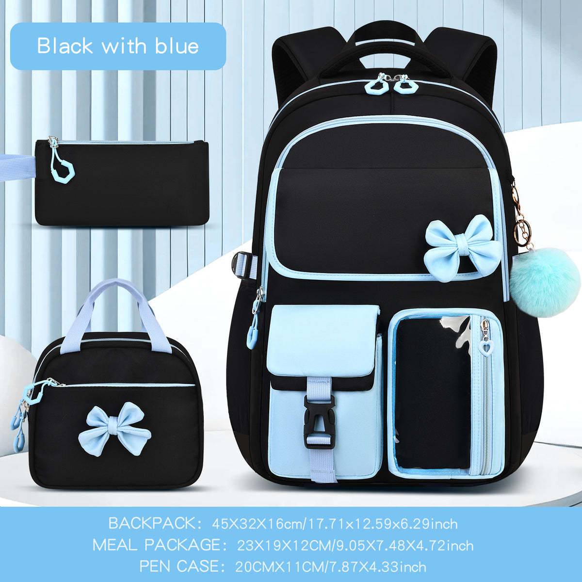 Urban Minimalist Waterproof Backpack Set for School and Travel