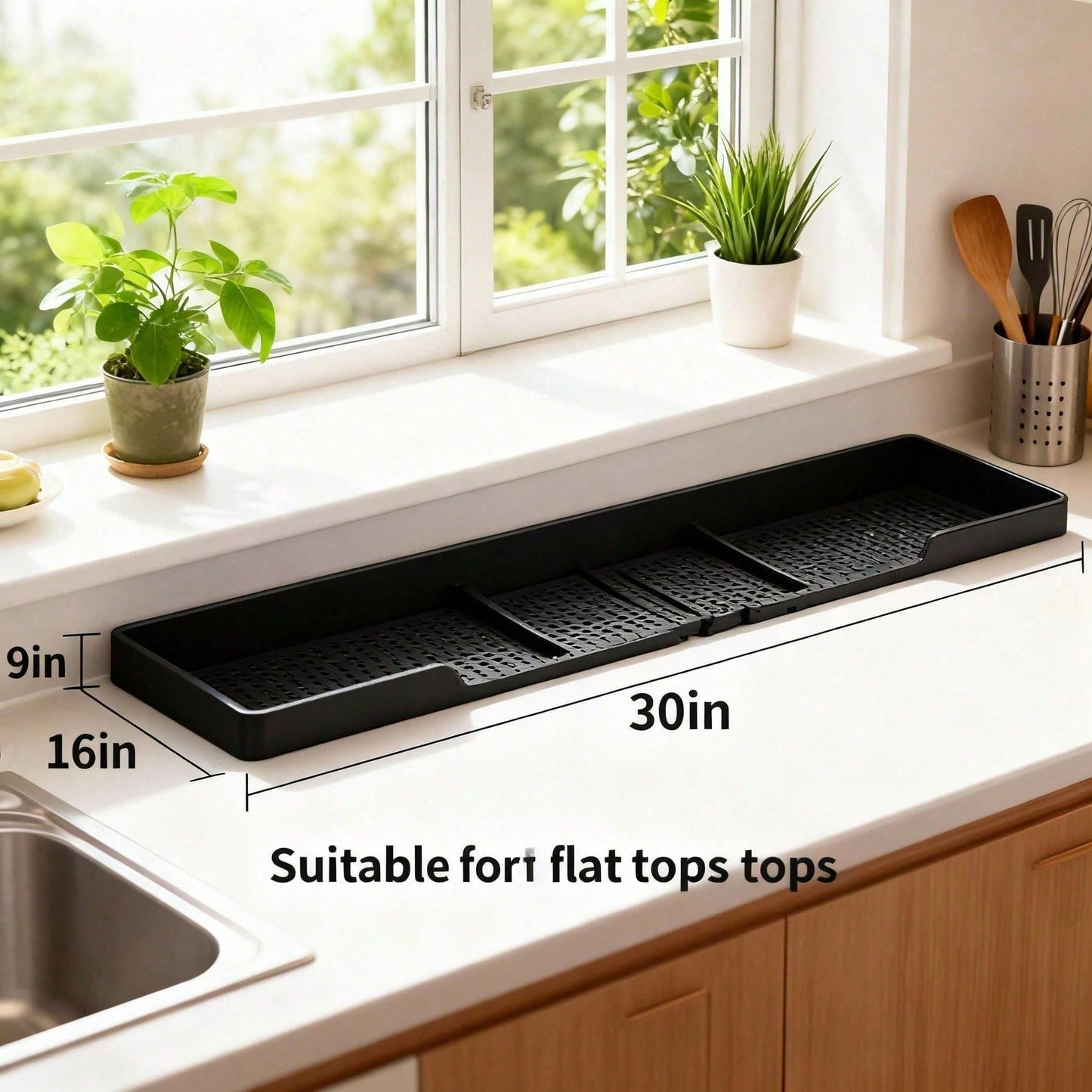 Heat Resistant 30inch Stove Back Rack, Space Saving Storage Solution
