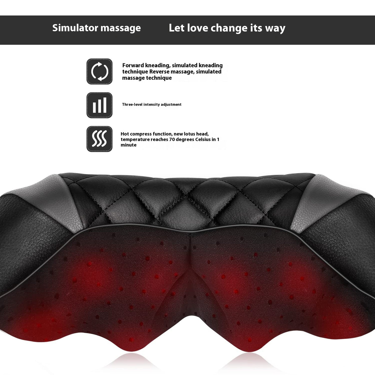 Neck Massager with Kneading & Hot Compress - 3 Gear