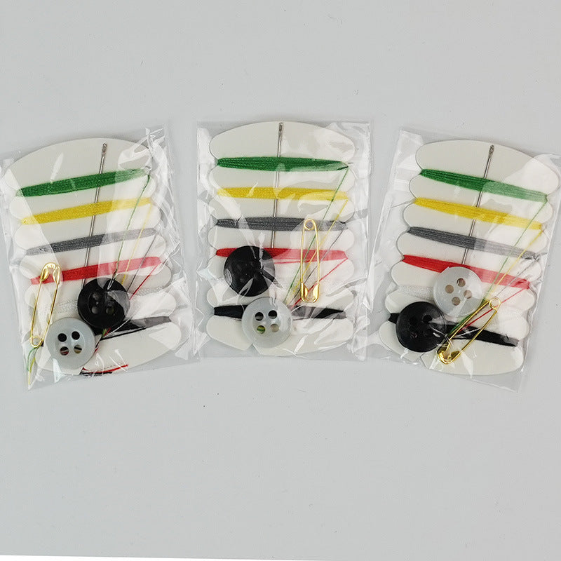 Portable Mini Sewing Kit with Colorful Thread, Household Craft Supplies