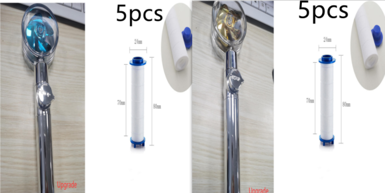 High Pressure Turbo Shower Head with Water Saving Feature & 360° Fan Extension