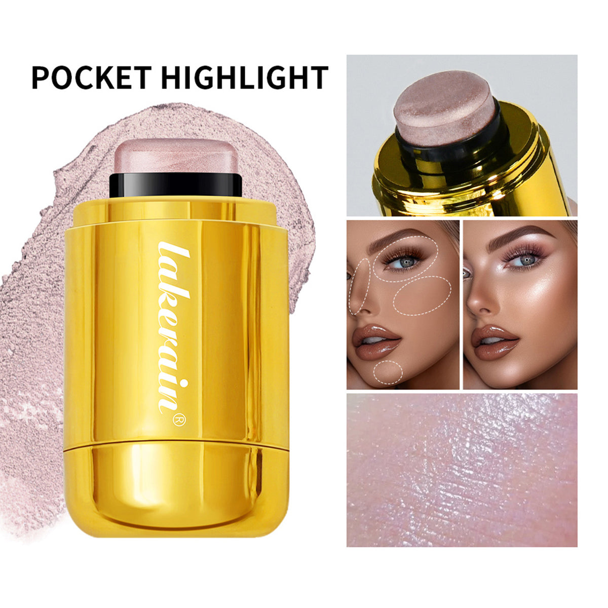 Glittering Blush Highlighter Repair Beauty Bar for Face & Skin