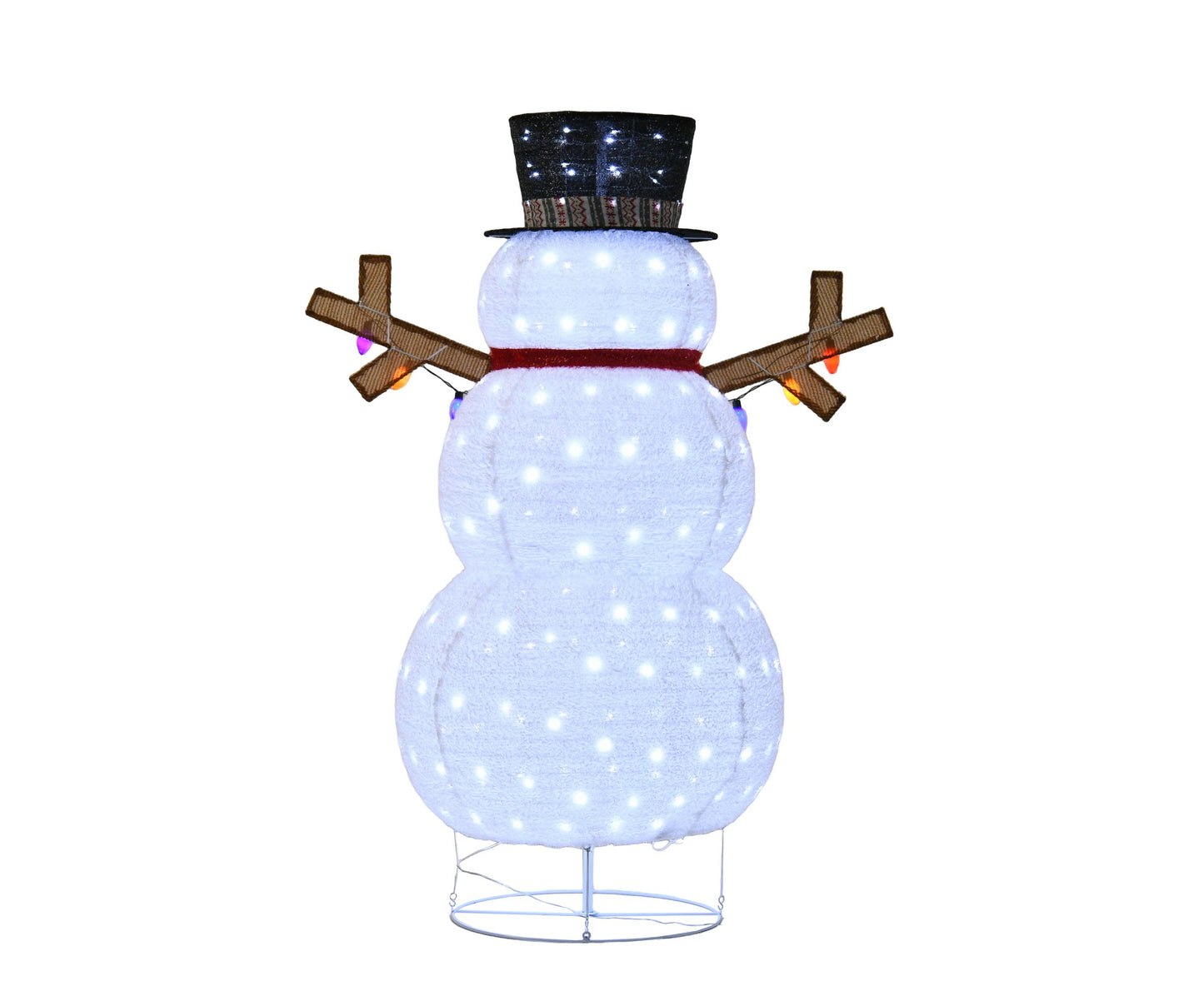 Plush Lantern Snowman with Warm LED Lights for Christmas Decor