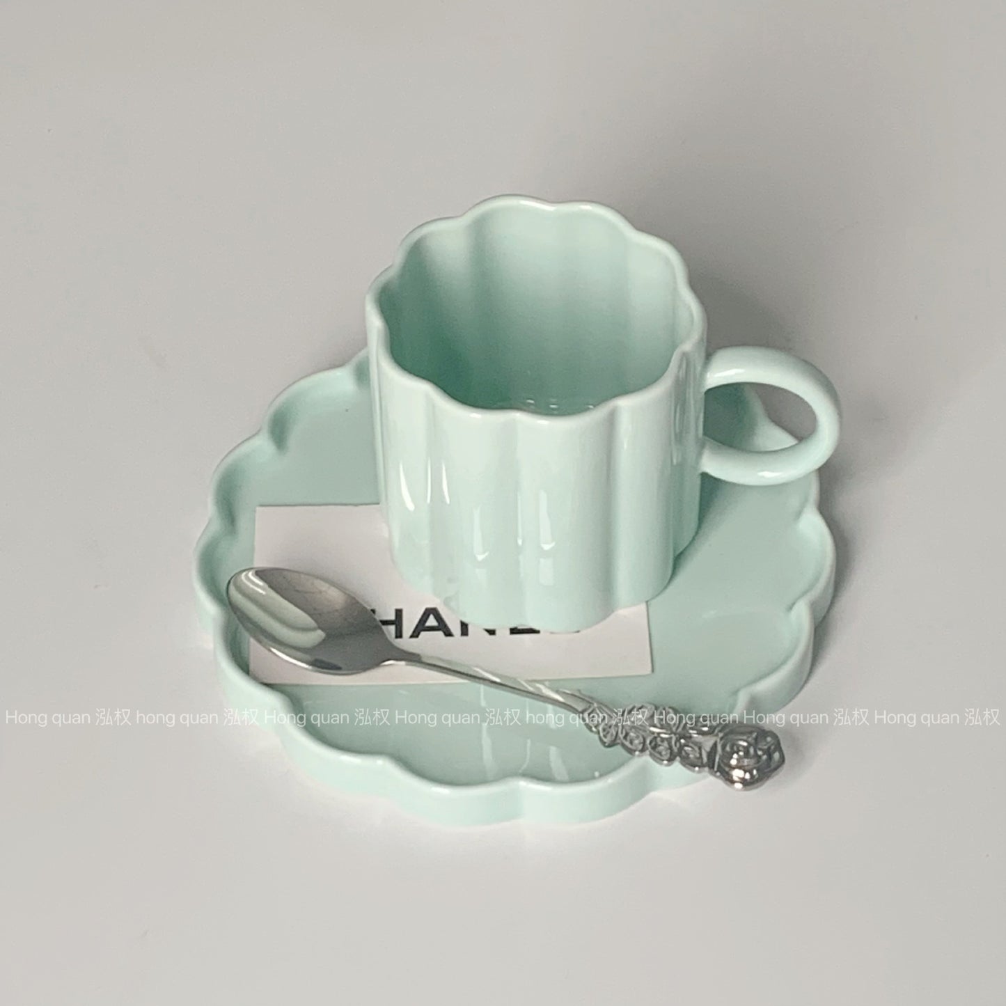 Macaron Color Series Ceramic Cup and Dish Set - Kitchen Decor