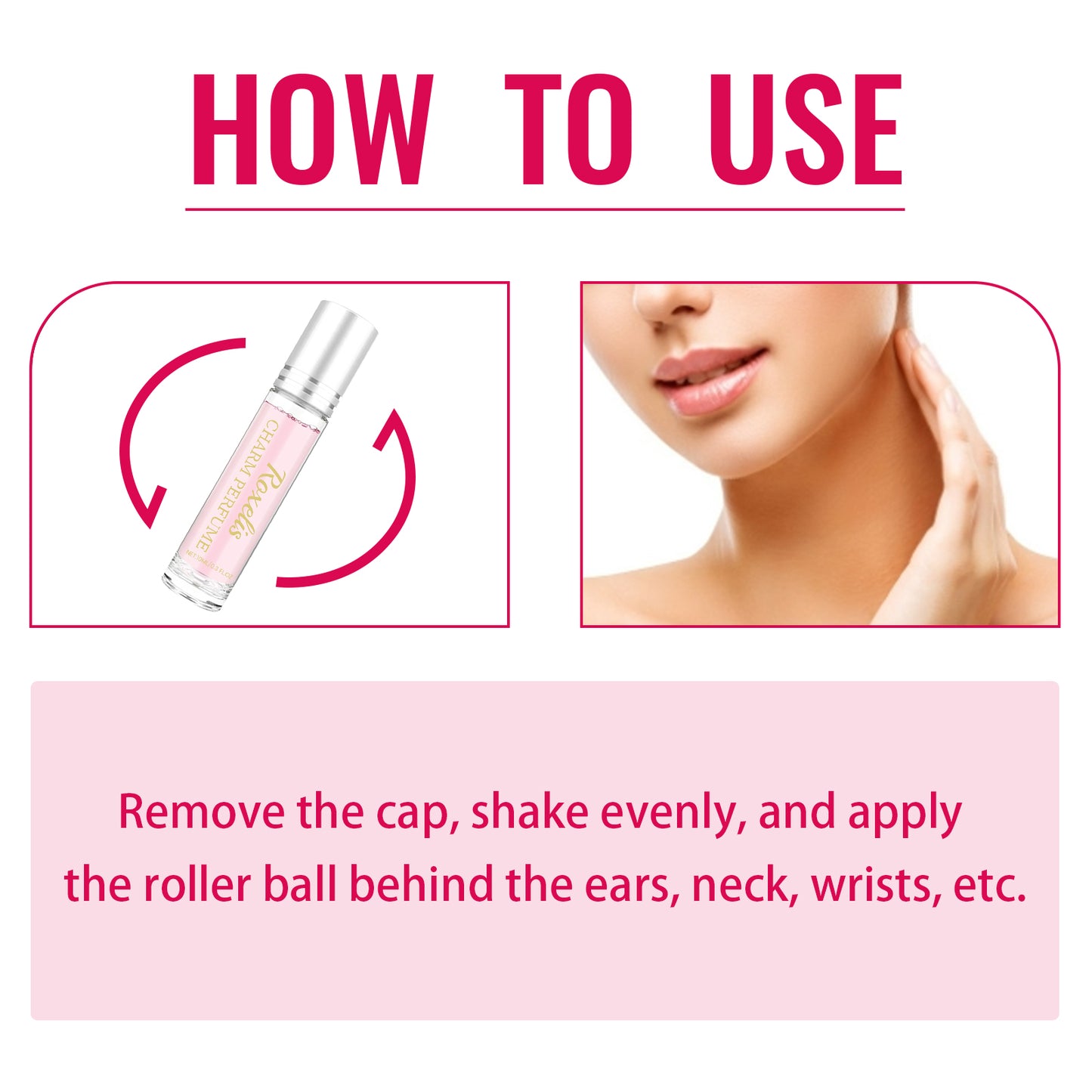 Women's Roll-On Perfume - Long-Lasting Portable 10ml Travel Fragrance