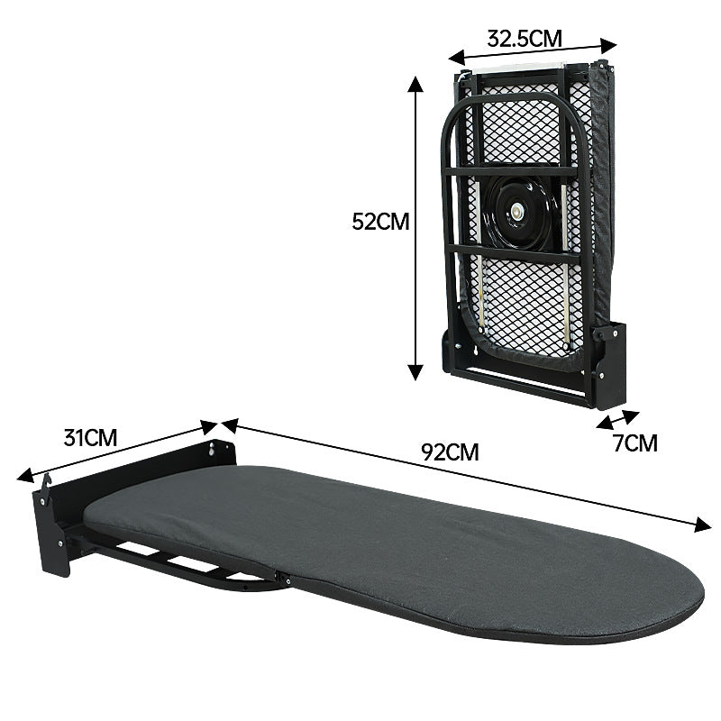 Retractable Wall-Mounted Ironing Board with Swivel Lid - Modern Home Storage