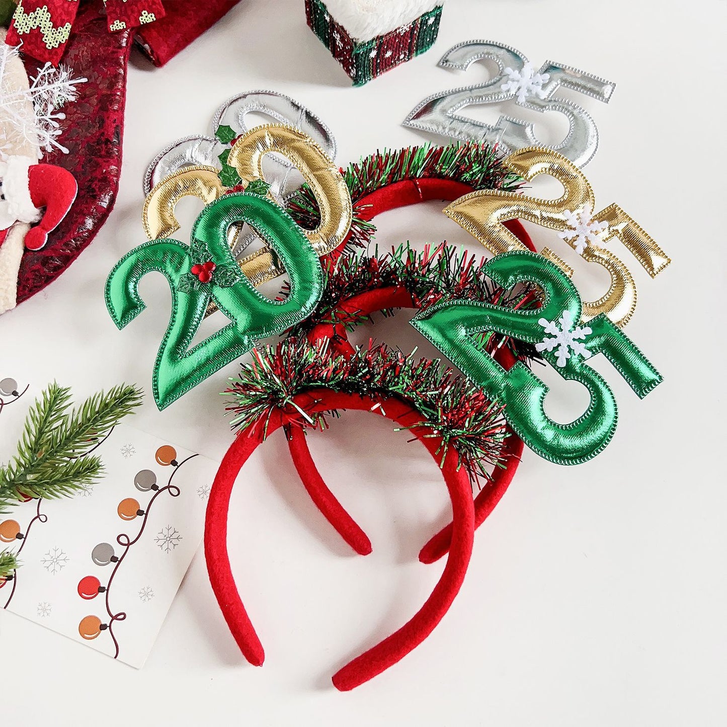 Christmas Headband for Women Holiday Party Accessory - Elegant Festive Hairband