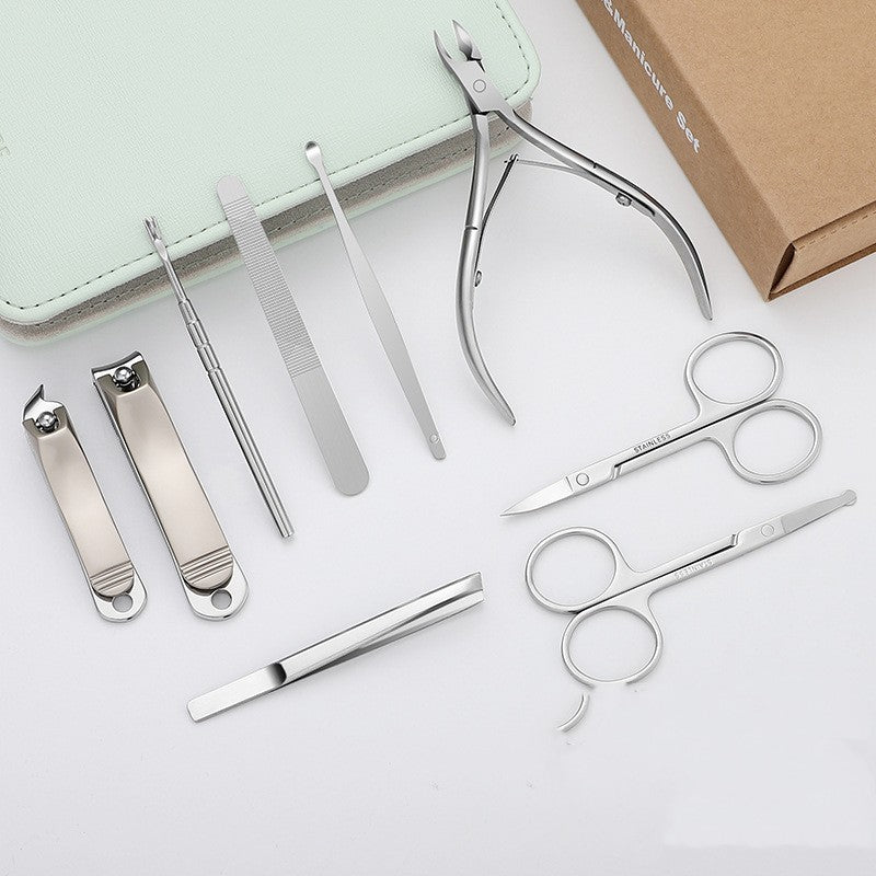 9-Piece Nail Clipper Set, Stainless Steel Manicure Kit