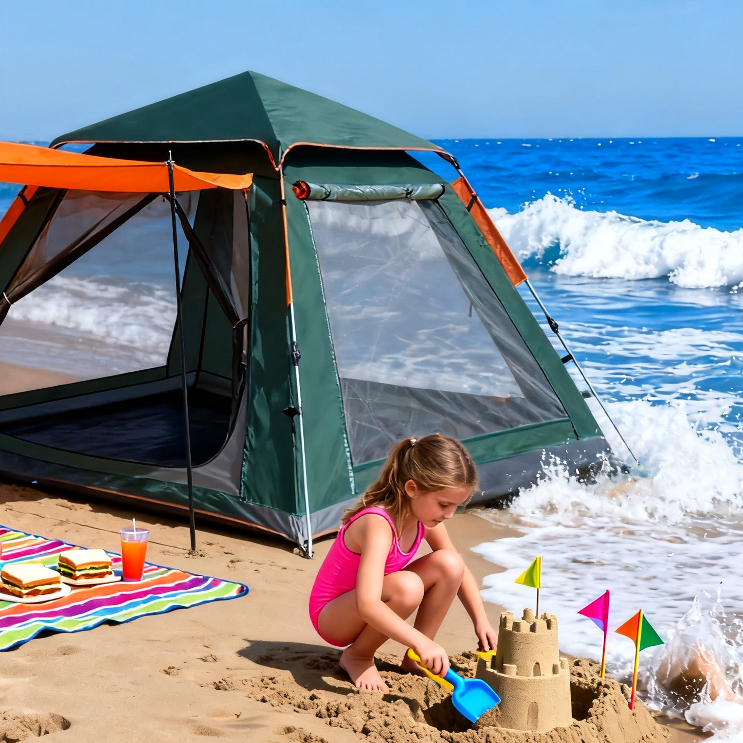 Instant Camping Tent for 2-4 People - Rainproof & Portable