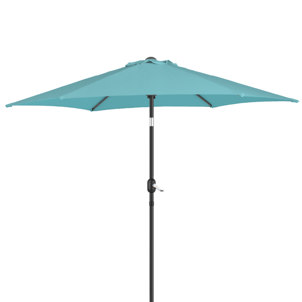 9ft Patio Umbrella - Sky Blue Outdoor Market Umbrella with Tilt & Crank