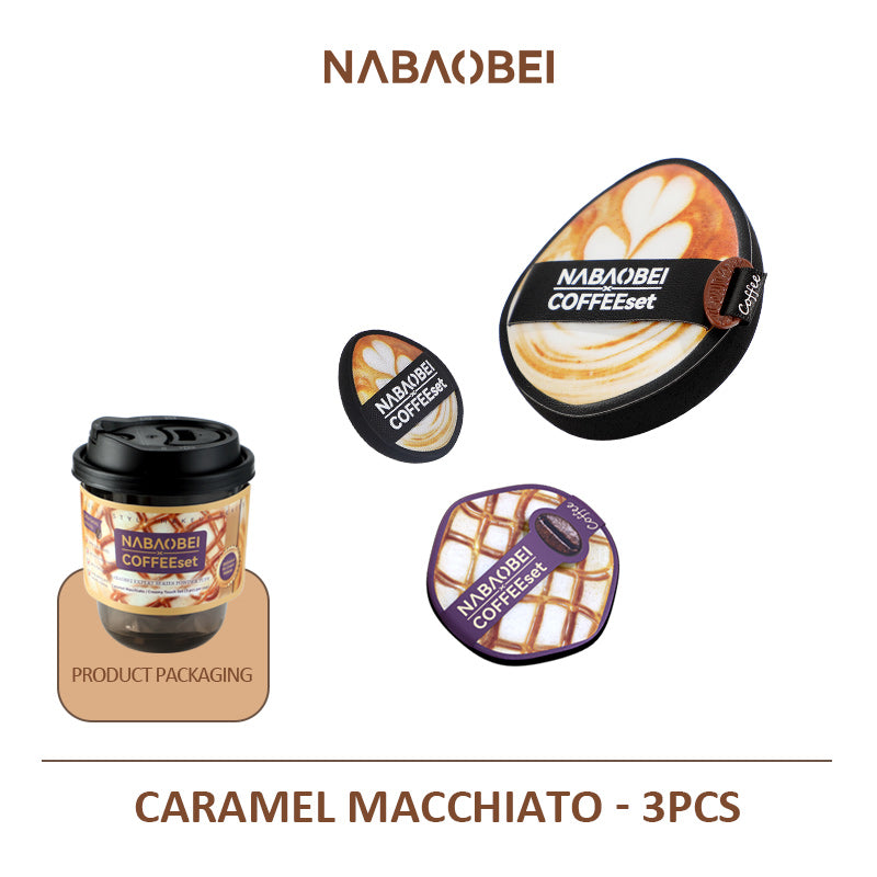Caramel Macchiato Makeup Sponge Set - 3-Piece Soft Air-Cushion Puff Combo