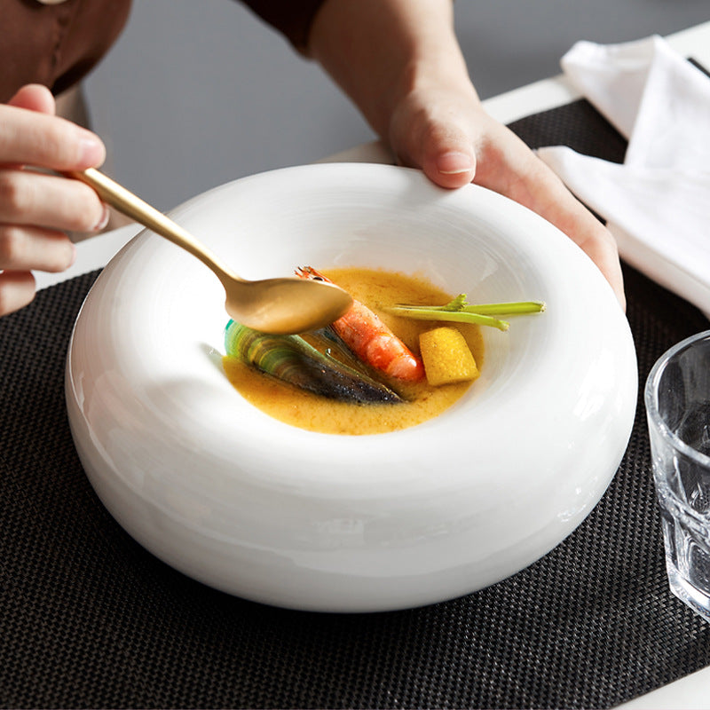 Ceramic Insulation Plate for Restaurant Buffet Use - 6.5, 8, 9 Inch Options