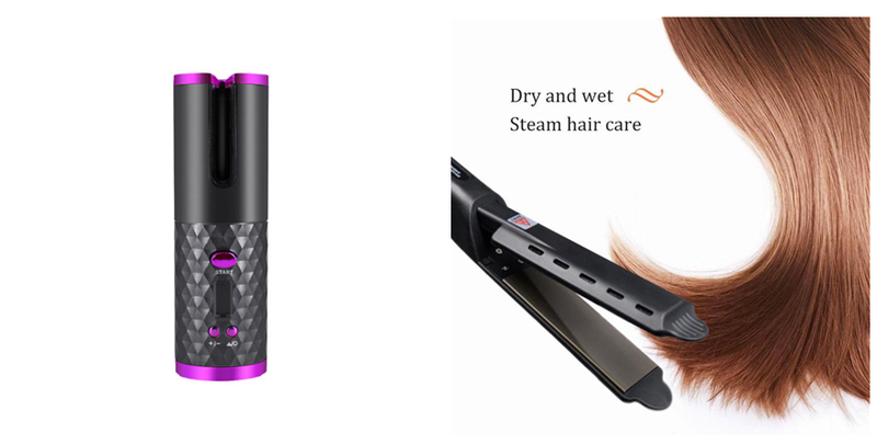Portable Wireless USB Curling Iron for Hair Styling, Mini & Automatic