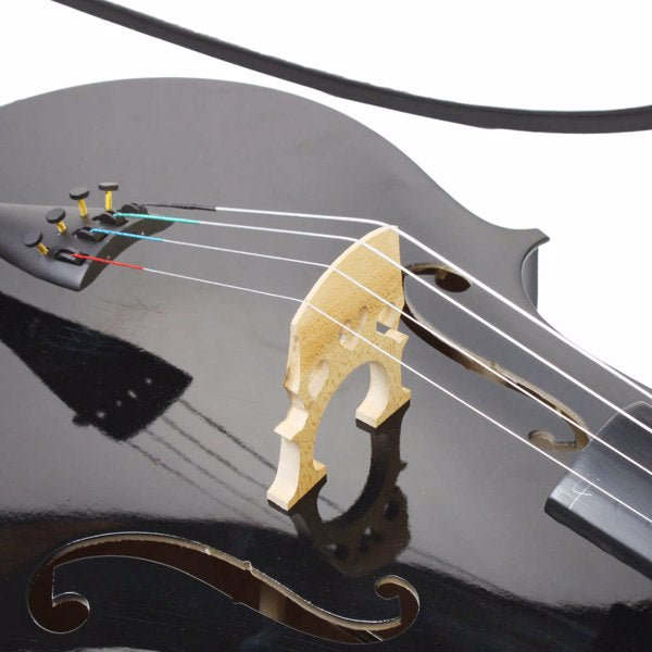 Full Size Basswood Cello Set with Soft Bag - Black