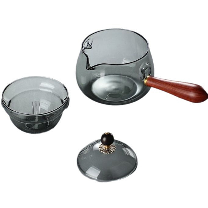 Automatic Revolving Thickened Tea Cooker with Heat-Resistant Glass and Multiple Cups