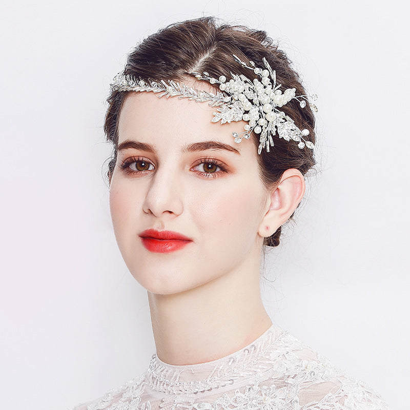 Handmade Pearl Hairband for Weddings - Silver