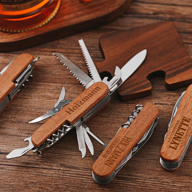 Multifunctional Carving & Kitchen Knife - Personalized Engraved Handle
