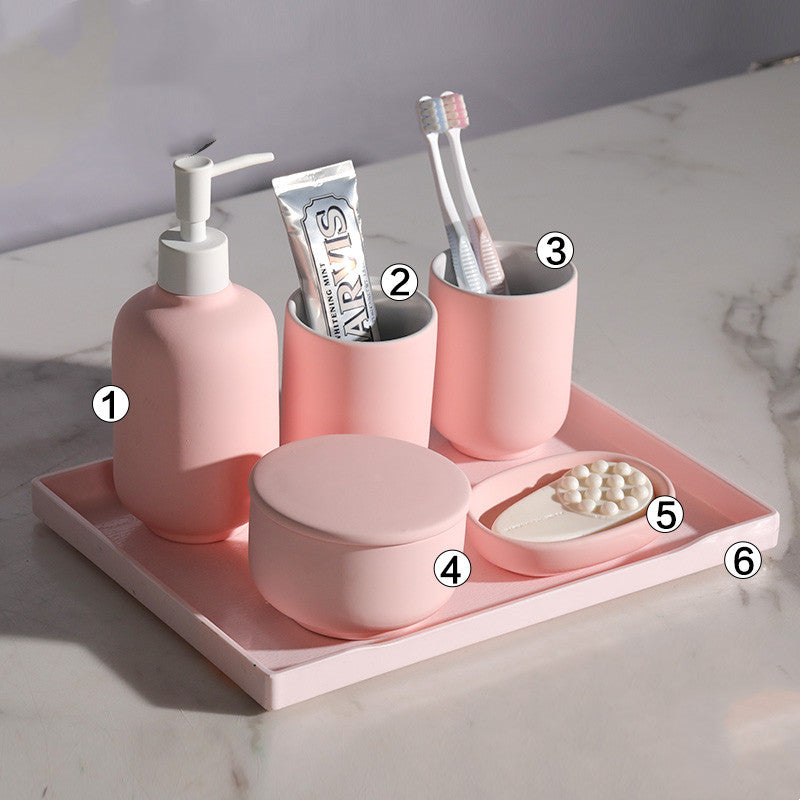 Ceramic Bathroom Toilet Set - Multi-Color Home Storage & Vanity Accessories