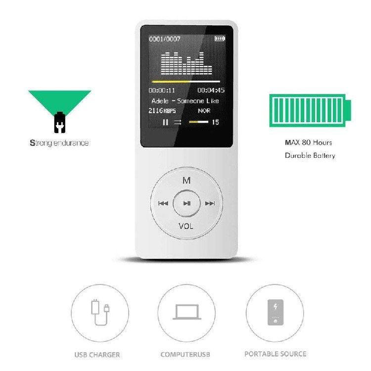 Portable MP3 Player with Screen and FM Radio