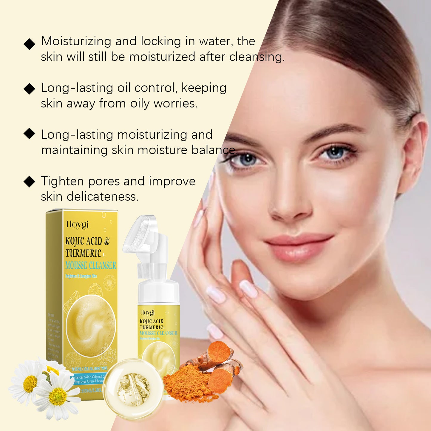 Turmeric Gentle Facial Cleanser - Exfoliating Skin Care for All Skin Types