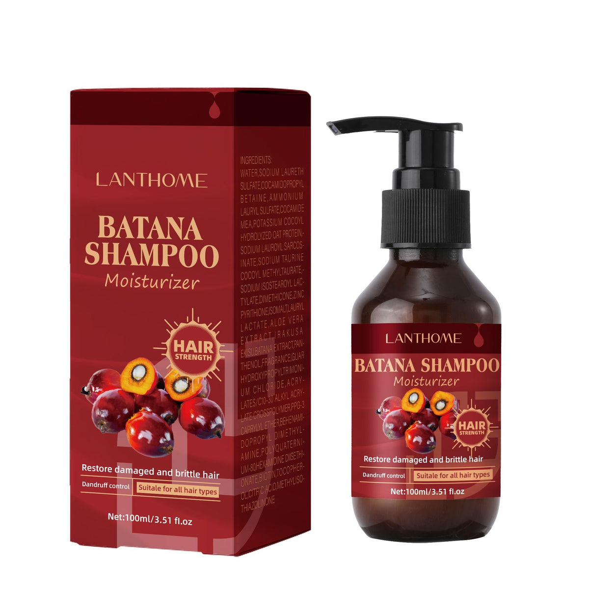 Shampoo 100ml Moisturizing And Repairing Strong Dense Hair