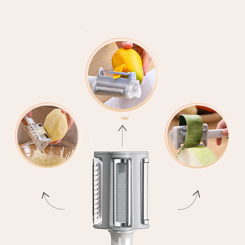 3-in-1 Stainless Steel Fruit & Vegetable Peeler for Shredding and Peeling