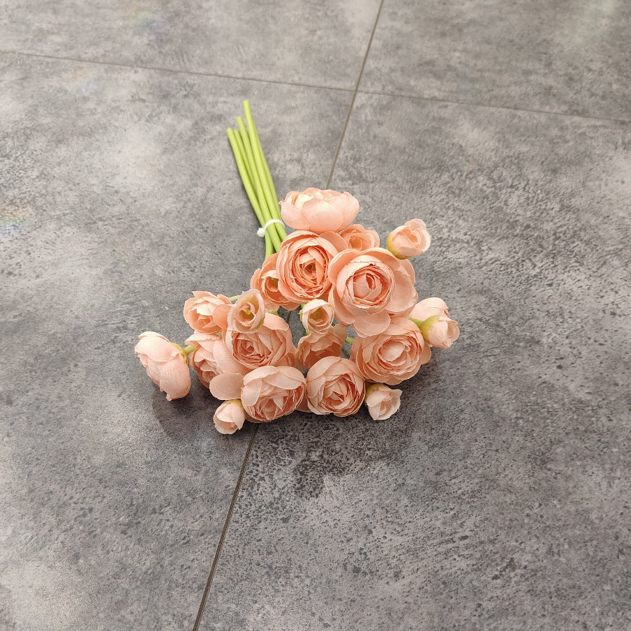 Mini Bridal Bouquet Decorative Flowers for Home & Wedding - 6pcs