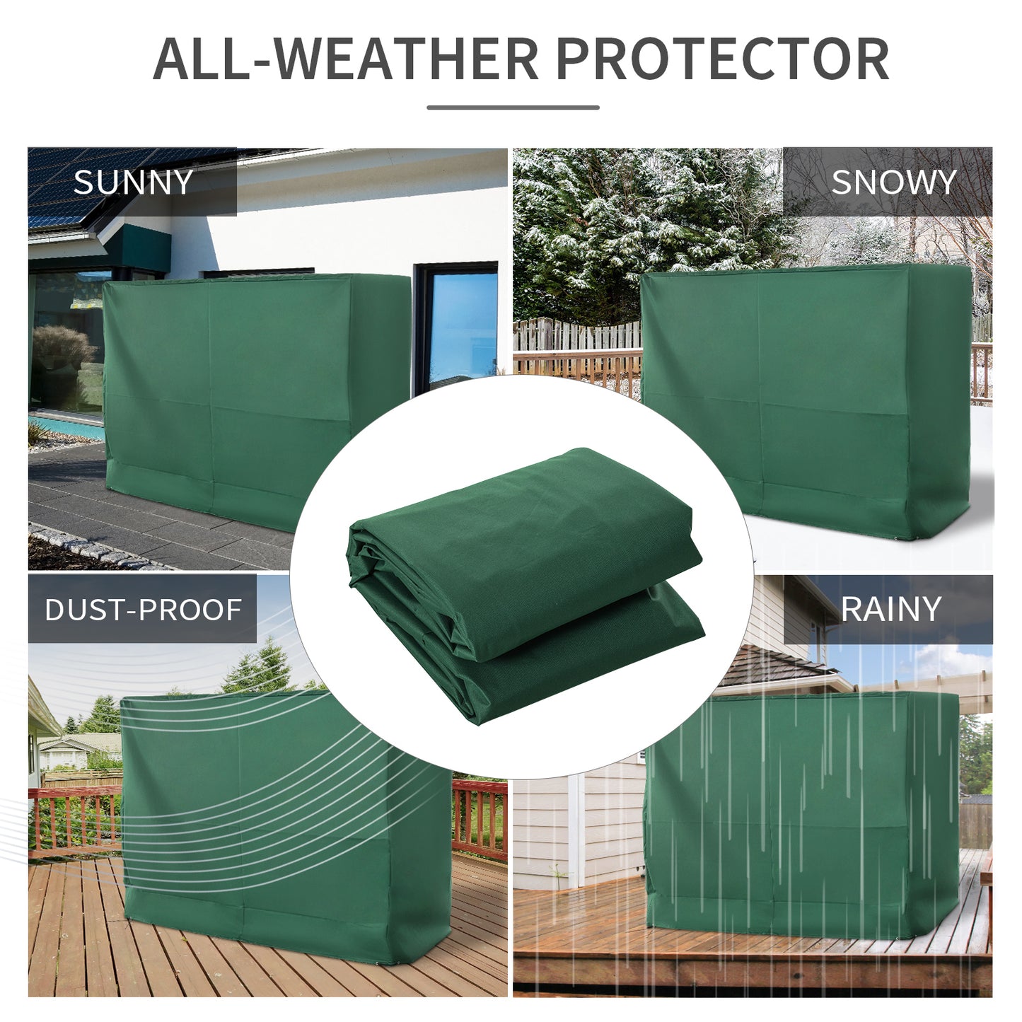 Waterproof Outdoor Swing Chair Cover - Dark Green