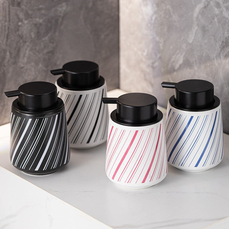 Colorful Ceramic Sparkling Mousse Bottle - Bathroom Storage Container