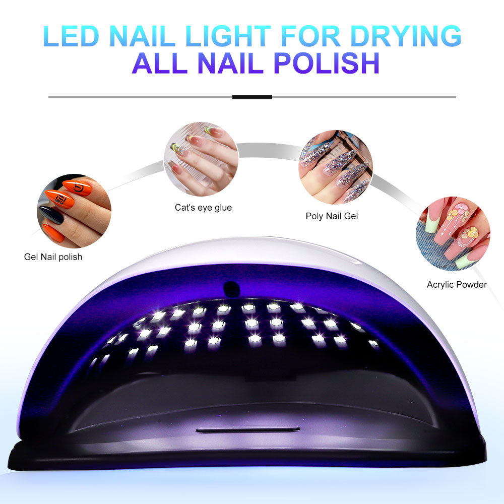 Professional LED Nail Lamp for Gel Polish - High-Speed Dryer with Auto Sensor
