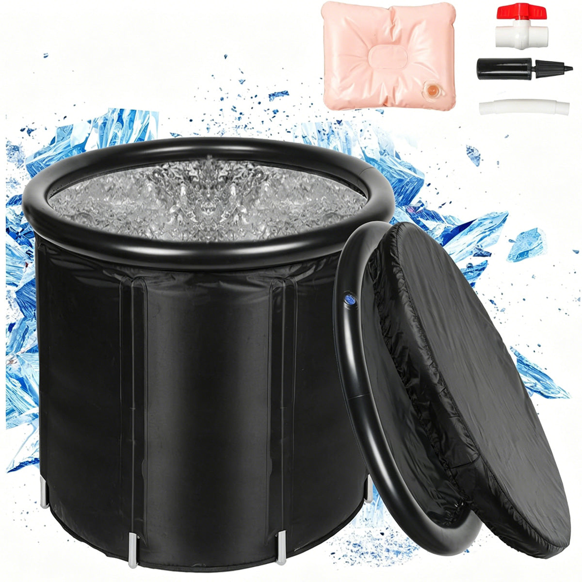105 Gallons Cold Plunge Tub with Cover for Recovery & Therapy