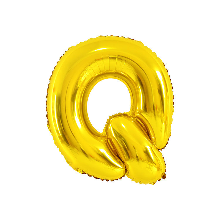 Gold Letter Balloon Set for Birthday Wedding Celebration - Aluminum Foil Party Decor