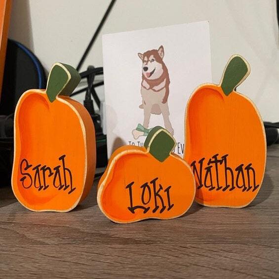 Halloween Double-Sided Pumpkin Table Decorations | Festive Ornaments