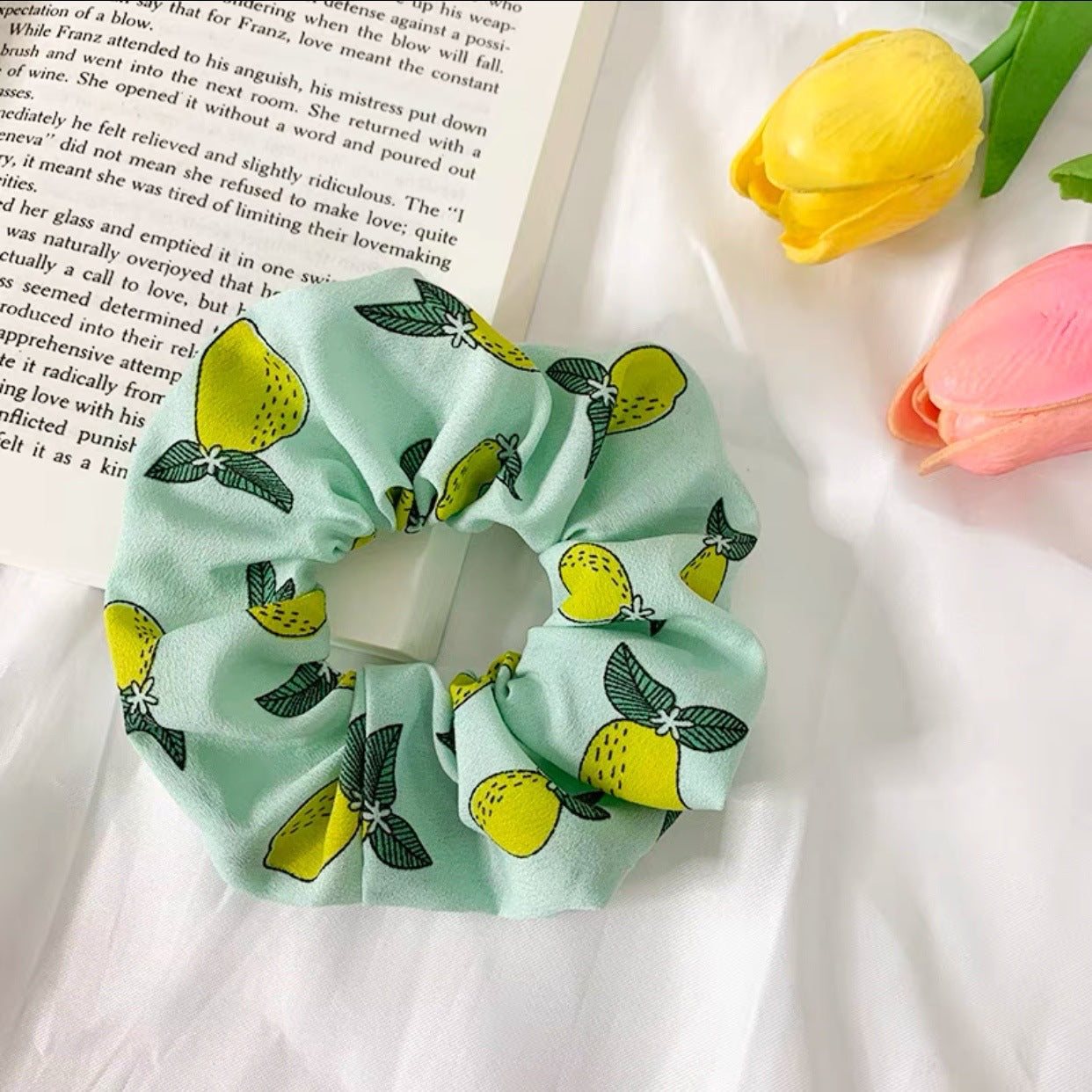 Korean Fruit Pig Large Intestine Hair Ring Organza Hair Accessory for Women
