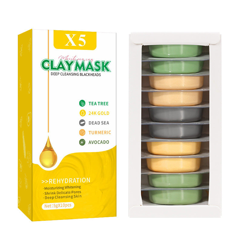 Clay Mask with Avocado & Turmeric - Pore-Refining, Moisturizing Facial Mask
